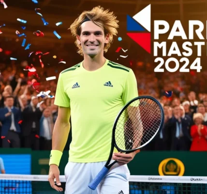 Alexander Zverev celebrates his victory at the Paris Masters 2024