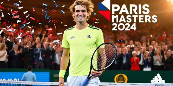 Alexander Zverev celebrates his victory at the Paris Masters 2024