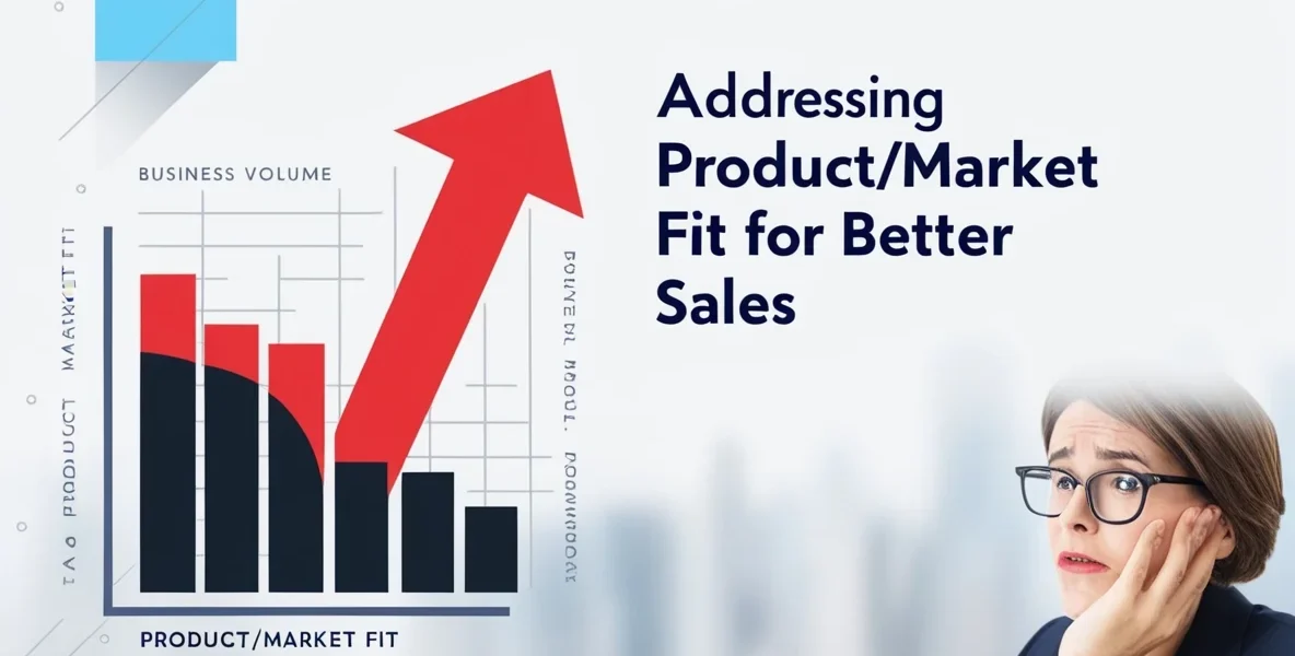 Product/Market Fit Results in Low Volume Sales Image illustrating strategies to address low sales despite achieving product-market fit