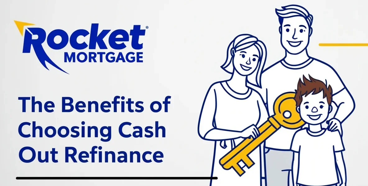 cash out refinance rocket mortgage Homeowner exploring cash out refinance options with Rocket Mortgage, unlocking equity for financial goals like home improvement and debt consolidation