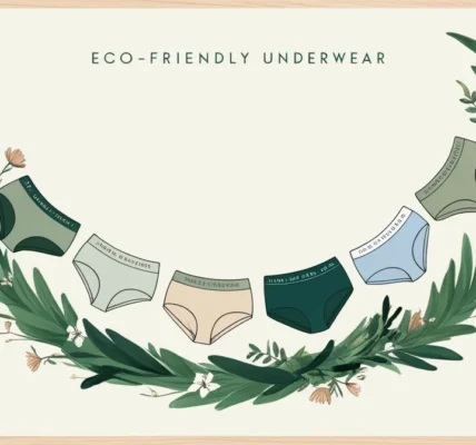 A collection of sustainable and eco-friendly underwear made from organic cotton, bamboo, and hemp, representing leading brands in ethical fashion